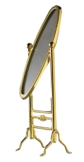 ovaler Standspiegel messingfarben Oval Mirror