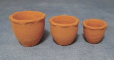 3 Terracotta Pflanztpfe Flower Pots