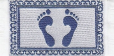 Badematte Fuabdruck trkisblau, Footprint Bathmath blue