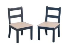 2 Küchenstühle Modern Chairs Blue/Pine