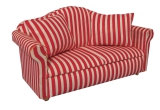 Sofa mit Kissen rot-gestreift Modern Red Stripe Sofa