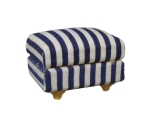 Futeil blau-gestreift Modern Blue Stripe footstool