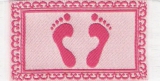 Badematte Fußabdruck rosa, Footprint Bathmath pink