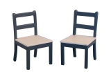 2 Kchensthle Modern Chairs Blue/Pine
